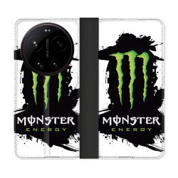 Housse Cuir Portefeuille Pour Xiaomi 17 Ultra Monster Energy Tache