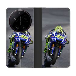 Housse Cuir Portefeuille Pour Xiaomi 17 Ultra Moto Course GP Wheeling 46