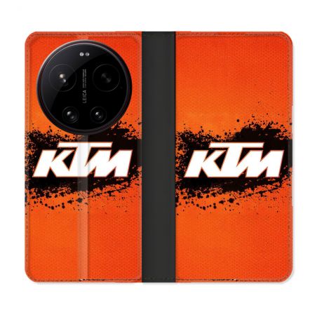 Housse Cuir Portefeuille Pour Xiaomi 17 Ultra Moto KTM