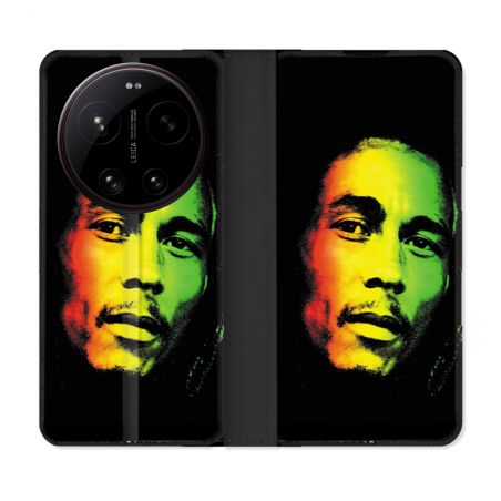 Housse Cuir Portefeuille Pour Xiaomi 17 Ultra Musique Bob Marley 2
