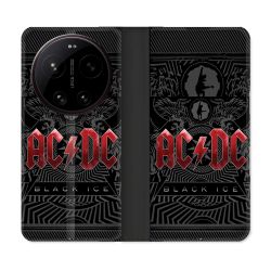 Housse Cuir Portefeuille Pour Xiaomi 17 Ultra Musique Rock ACDC Rouge