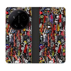 Housse Cuir Portefeuille Pour Xiaomi 17 Ultra Musique Rock Groupe