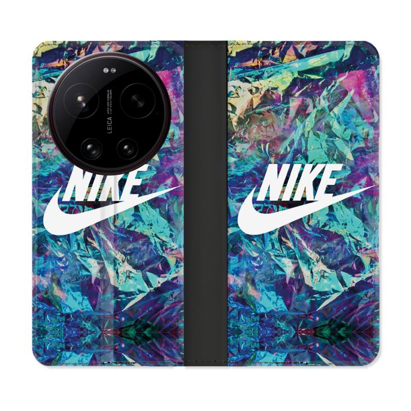 Housse Cuir Portefeuille Pour Xiaomi 17 Ultra Nike Turquoise