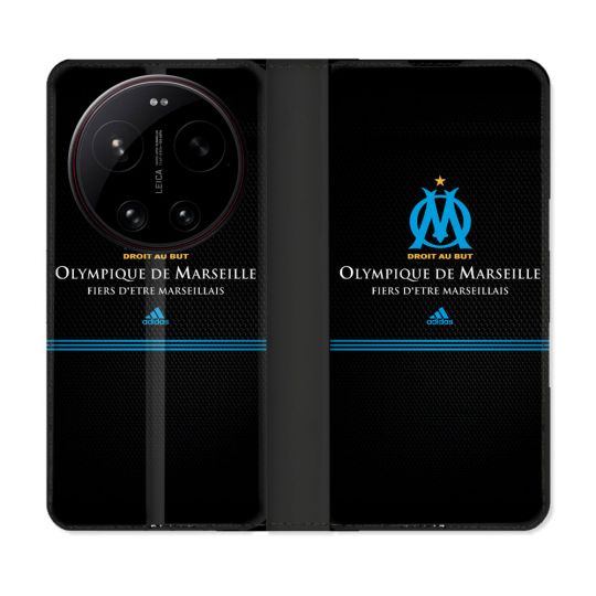 Housse Cuir Portefeuille Pour Xiaomi 17 Ultra Olympique Marseille OM Fier etre Marseillais