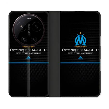 Housse Cuir Portefeuille Pour Xiaomi 17 Ultra Olympique Marseille OM Fier etre Marseillais
