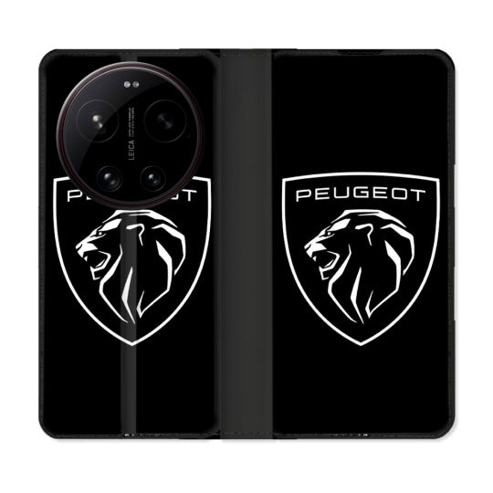 Housse Cuir Portefeuille Pour Xiaomi 17 Ultra Peugeot