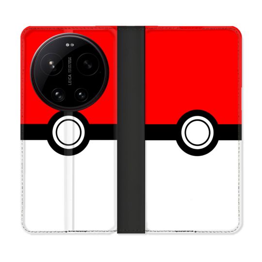 Housse Cuir Portefeuille Pour Xiaomi 17 Ultra Pokemon Pokeball