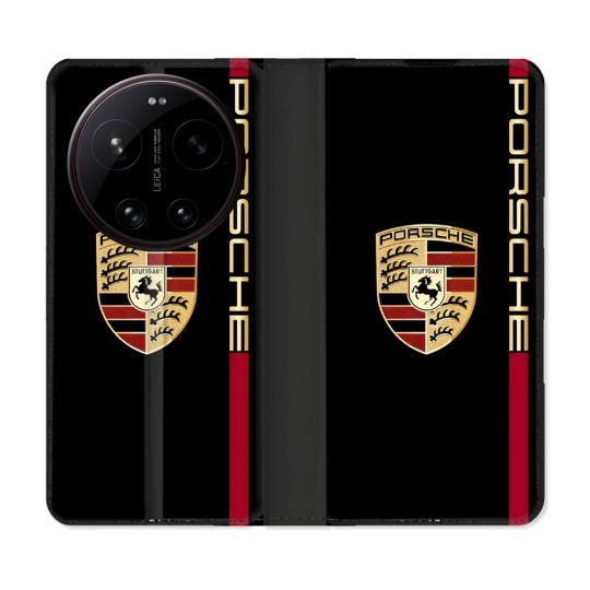 Housse Cuir Portefeuille Pour Xiaomi 17 Ultra Porsche Line