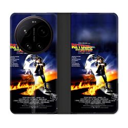 Housse Cuir Portefeuille Pour Xiaomi 17 Ultra Retour Vers Le Futur Affiche