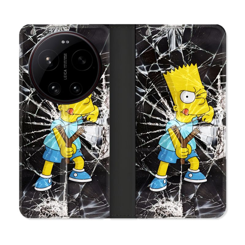 Housse Cuir Portefeuille Pour Xiaomi 17 Ultra Simpson Bart