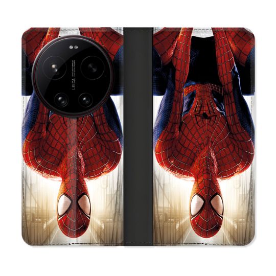 Housse Cuir Portefeuille Pour Xiaomi 17 Ultra Spiderman Invers