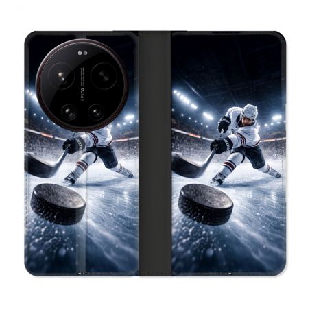Housse Cuir Portefeuille Pour Xiaomi 17 Ultra Sport Hockey sur Glace