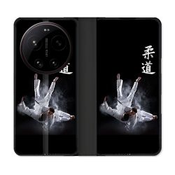 Housse Cuir Portefeuille Pour Xiaomi 17 Ultra Sport Judo Noir
