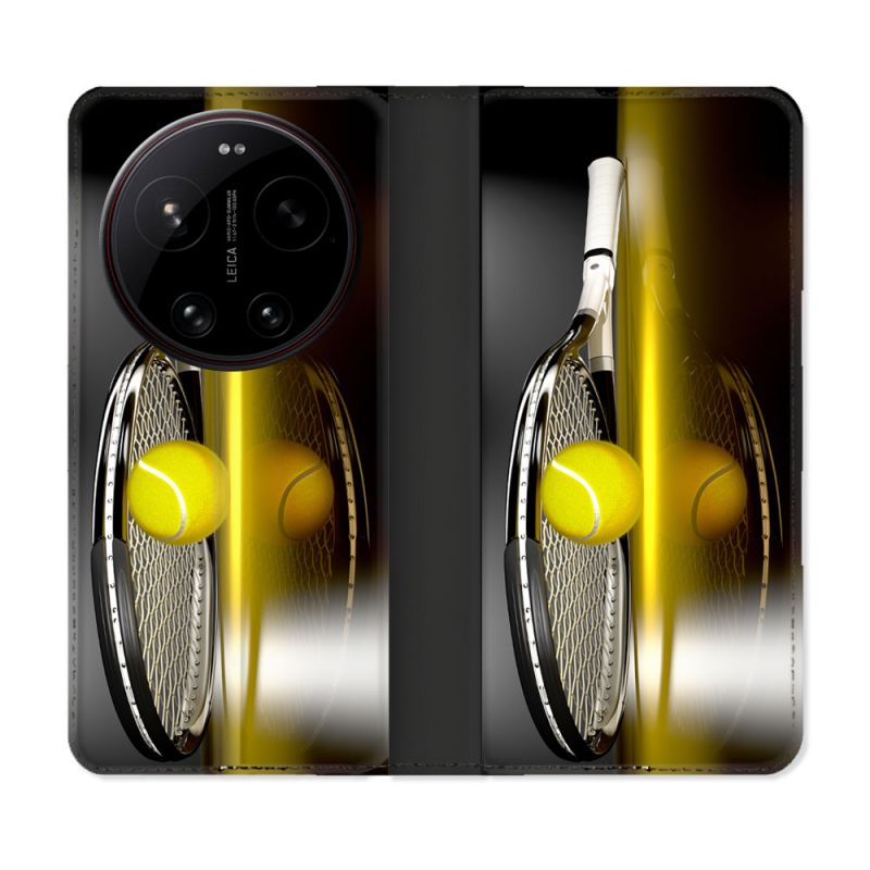 Housse Cuir Portefeuille Pour Xiaomi 17 Ultra Sport Tennis Reflet