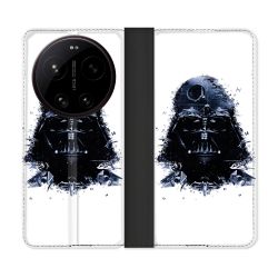 Housse Cuir Portefeuille Pour Xiaomi 17 Ultra Star Wars - Dark Vador Blanc