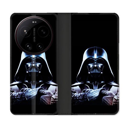 Housse Cuir Portefeuille Pour Xiaomi 17 Ultra Star Wars - Dark Vador Noir