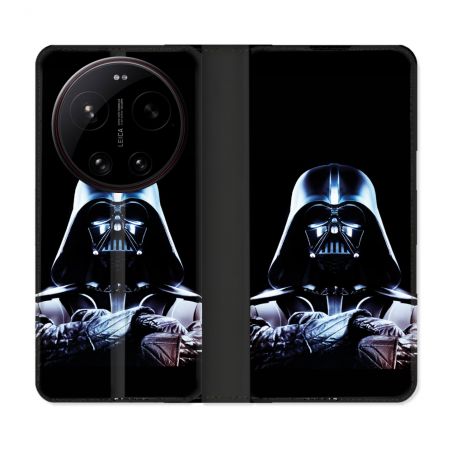 Housse Cuir Portefeuille Pour Xiaomi 17 Ultra Star Wars - Dark Vador Noir