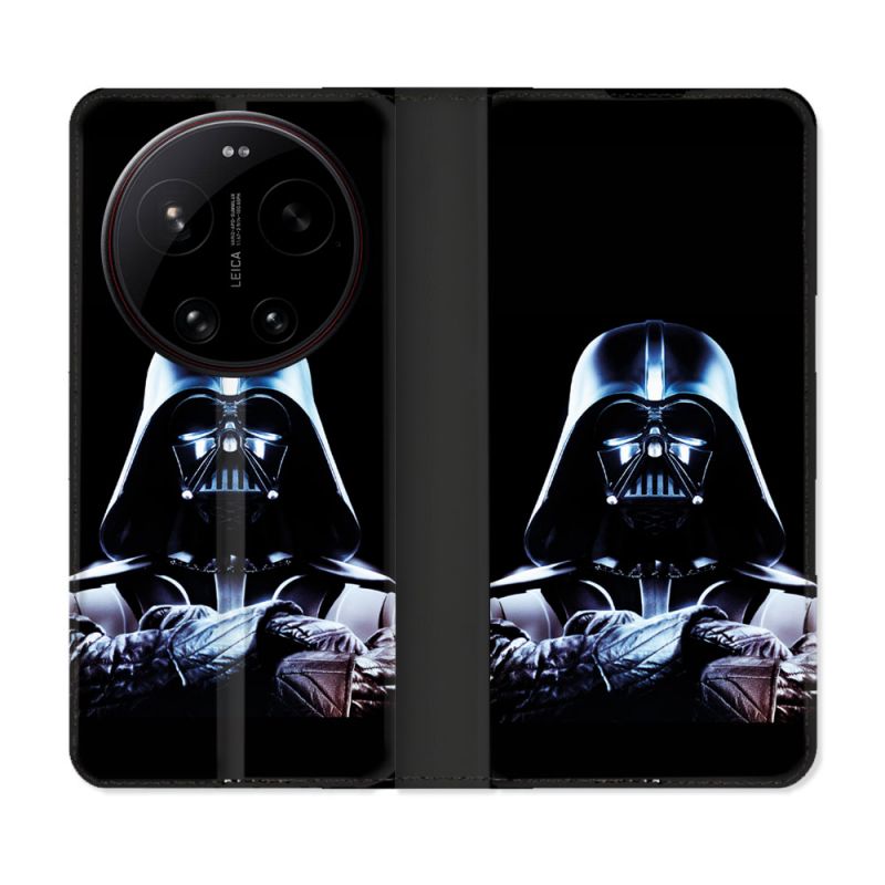 Housse Cuir Portefeuille Pour Xiaomi 17 Ultra Star Wars - Dark Vador Noir