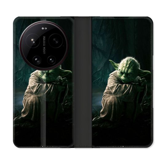 Housse Cuir Portefeuille Pour Xiaomi 17 Ultra Star Wars - Yoda sombre