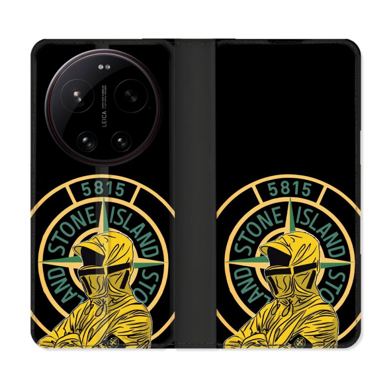 Housse Cuir Portefeuille Pour Xiaomi 17 Ultra Stone Island Color