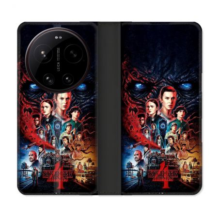Housse Cuir Portefeuille Pour Xiaomi 17 Ultra Stranger Things Affiche 4