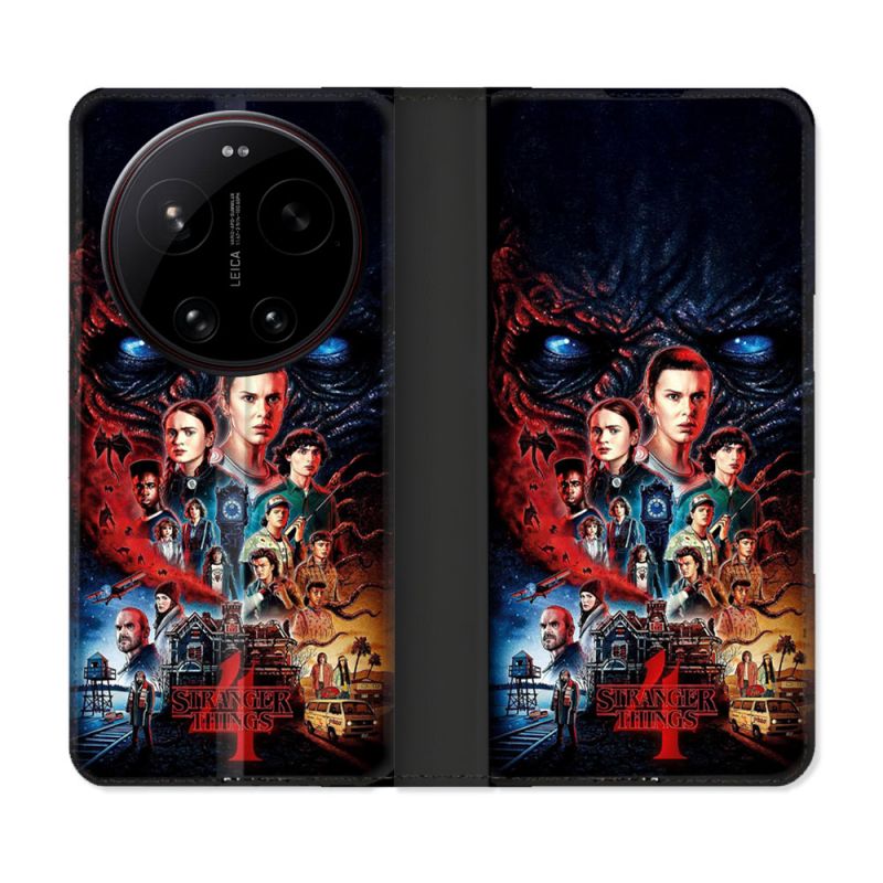 Housse Cuir Portefeuille Pour Xiaomi 17 Ultra Stranger Things Affiche 4