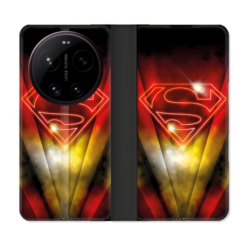 Housse Cuir Portefeuille Pour Xiaomi 17 Ultra Superman Logo