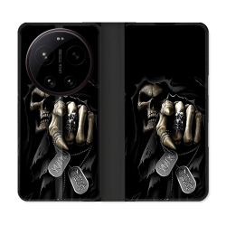 Housse Cuir Portefeuille Pour Xiaomi 17 Ultra Tete de Mort Your Next
