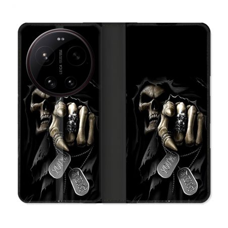 Housse Cuir Portefeuille Pour Xiaomi 17 Ultra Tete de Mort Your Next