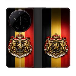 Housse Cuir Portefeuille Pour Xiaomi 17 Ultra Voyage Drapeau Belgique