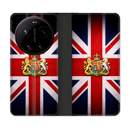 Housse Cuir Portefeuille Pour Xiaomi 17 Ultra Voyage Drapeau Grande Bretagne UK