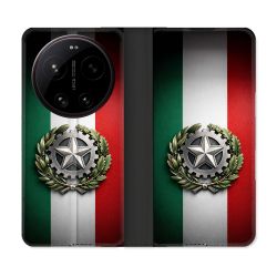 Housse Cuir Portefeuille Pour Xiaomi 17 Ultra Voyage Drapeau Italie