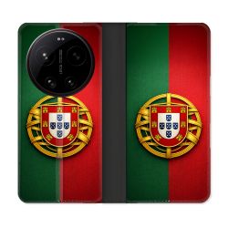 Housse Cuir Portefeuille Pour Xiaomi 17 Ultra Voyage Drapeau Portugal