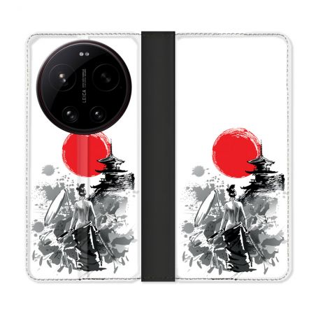 Housse Cuir Portefeuille Pour Xiaomi 17 Ultra Voyage Japon Femme