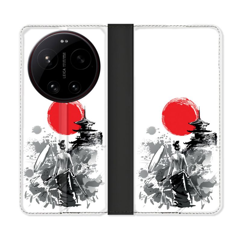 Housse Cuir Portefeuille Pour Xiaomi 17 Ultra Voyage Japon Femme