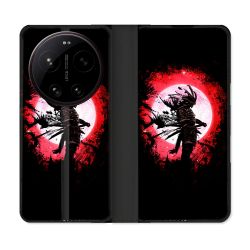 Housse Cuir Portefeuille Pour Xiaomi 17 Ultra Voyage Japon Samourai