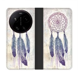 Housse Cuir Portefeuille Pour Xiaomi 17 Ultra Zen Attrape Reve Blanc