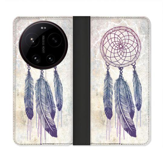 Housse Cuir Portefeuille Pour Xiaomi 17 Ultra Zen Attrape Reve Blanc