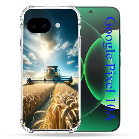 Coque Renforcée Pour Google Pixel 10A Agriculture Moissonneuse Blé