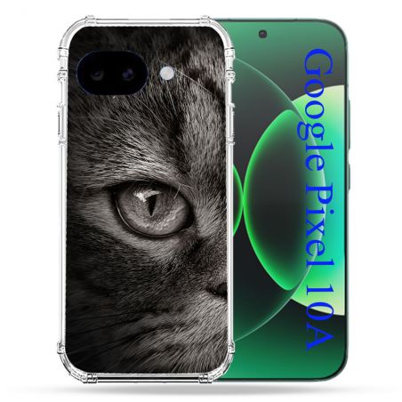 Coque Renforcée Pour Google Pixel 10A Animal Chat Gris