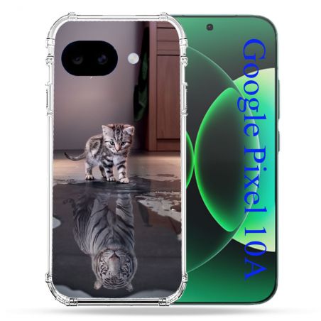 Coque Renforcée Pour Google Pixel 10A Animal Chat Reflet