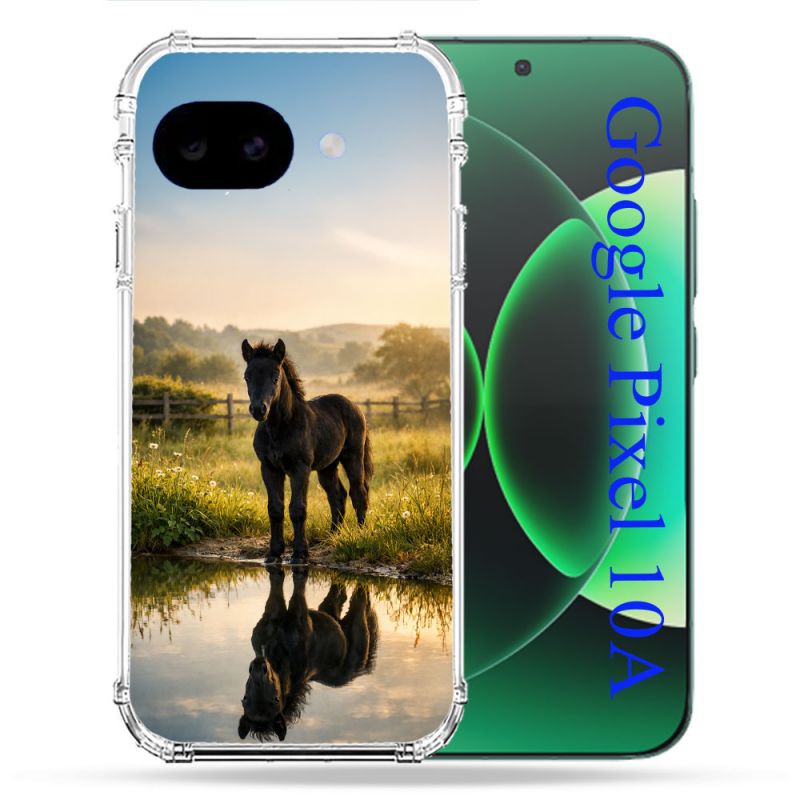 Coque Renforcée Pour Google Pixel 10A Animal Cheval Reflet
