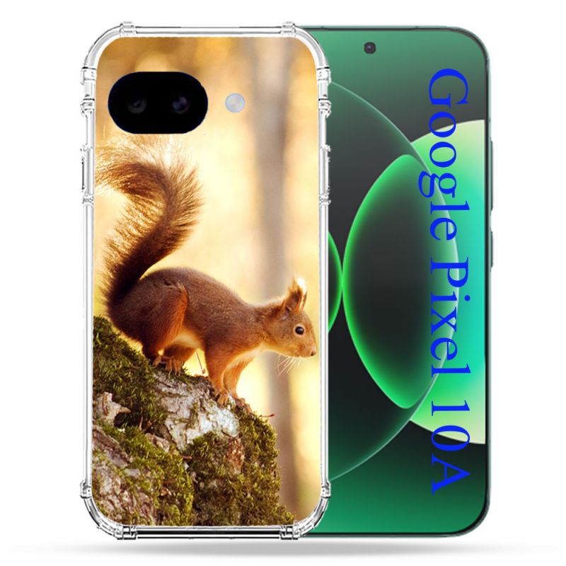 Coque Renforcée Pour Google Pixel 10A Animal Ecureuil Bois