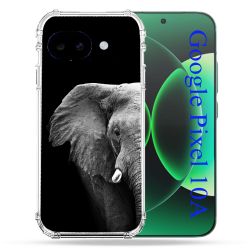 Coque Renforcée Pour Google Pixel 10A Animal Elephant Noir