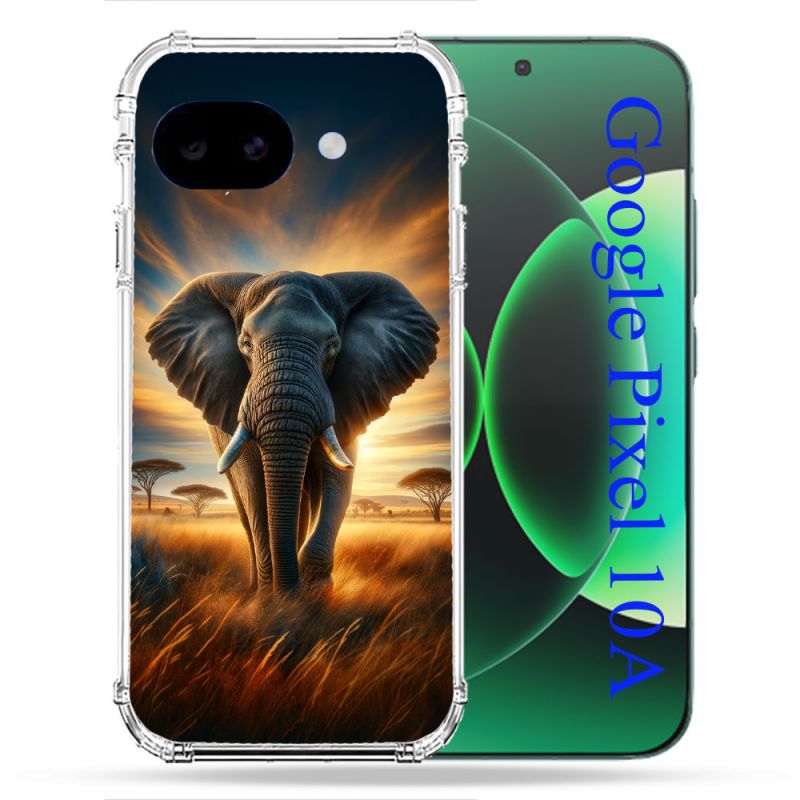 Coque Renforcée Pour Google Pixel 10A Animal Elephant Savane
