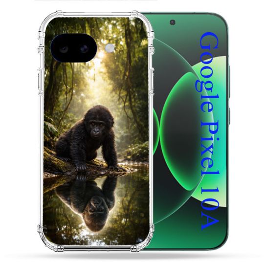 Coque Renforcée Pour Google Pixel 10A Animal Gorille Reflet