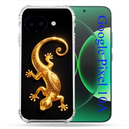 Coque Renforcée Pour Google Pixel 10A Animal Lezard Noir 2026