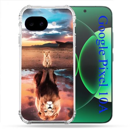 Coque Renforcée Pour Google Pixel 10A Animal Lion Reflet
