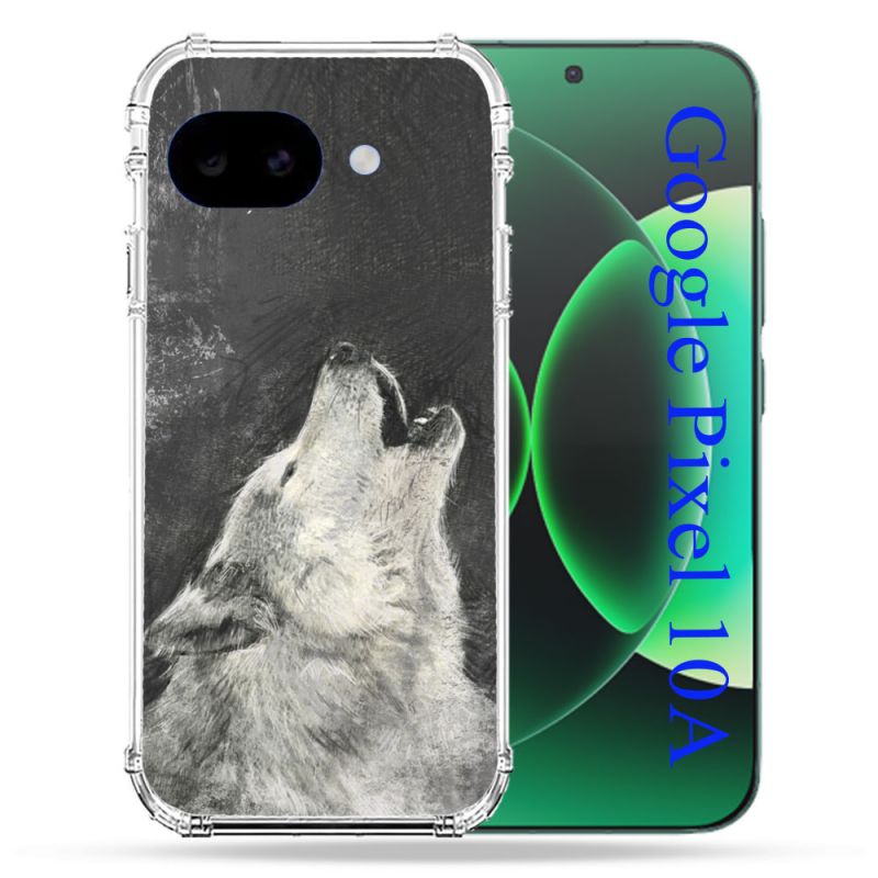 Coque Renforcée Pour Google Pixel 10A Animal Loup Hurlement