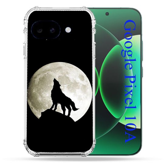 Coque Renforcée Pour Google Pixel 10A Animal Loup Noir